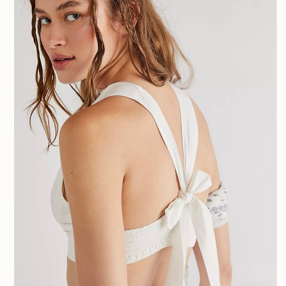 Free People Cream Halter Crop Top and Midi Skirt Set - Picture 5 of 5